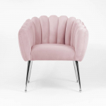 Różowe krzesło tapicerowane